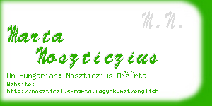 marta noszticzius business card